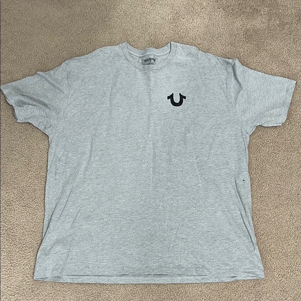 True Religion Men's Grey T-Shirt